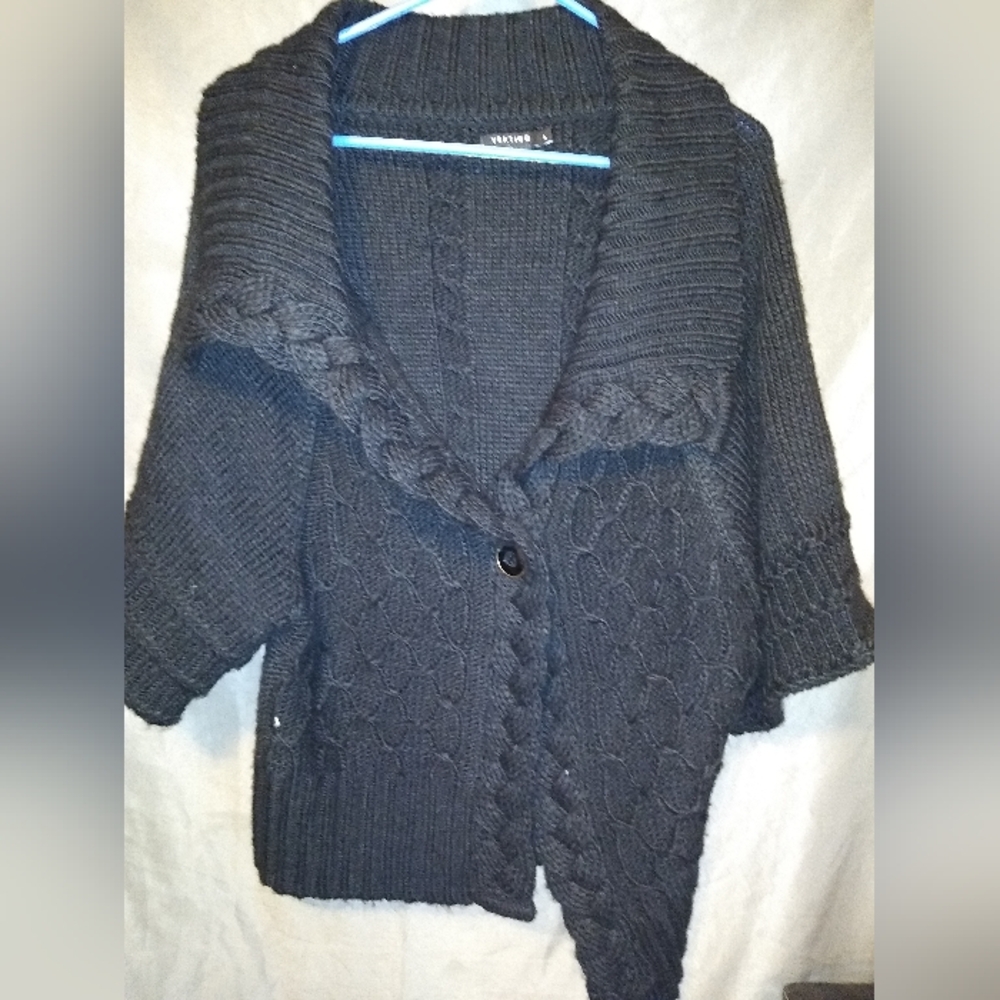 Vertigo Paris black patchwork cardigan sweater
